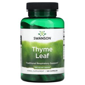 Лист чабреца, Thyme Leaf, Swanson, 500 мг, 120 капсул 