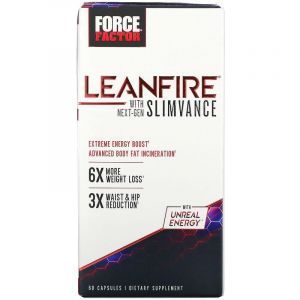 Жиросжигатель, LeanFire with Next-Gen SLIMVANCE, Force Factor, 60 капсул
