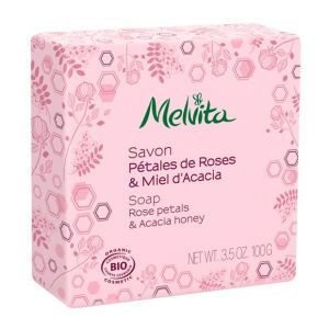 Мыло "Роза и Акация", Soap Rose Petals & Acacia Honey, Melvita, 100 г