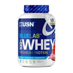 Cывороточный протеин, Blue Lab 100% Whey Premium Protein, USN, премиум-класса, вкус клубники, 2 кг