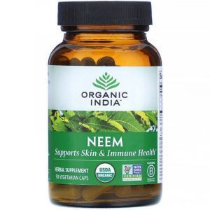 Ним, Neem, Organic India, органик, 90 кап.