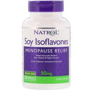 Изофлавоны сои, Soy Isoflavones, Natrol, 50 мг, 120 капсул