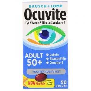 Витамины и минералы для глаз 50+, Eye Vitamin & Mineralы, Bausch & Lomb, 50 кап. (Default)