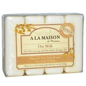 Мыло овсяное с молоком, A La Maison de Provence, 4*100 гр.
