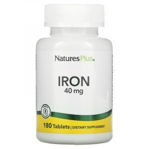 Железо, Iron, Nature's Plus, 40 мг, 180 таблеток