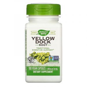 Щавель курчавый (корень), Yellow Dock, Nature's Way,  500 мг, 100 капсул