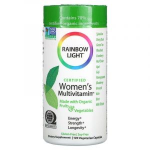 Мультивитамины для женщин, Women's Multivitamin, Rainbow Light, органик, 120 вегетарианских капсул