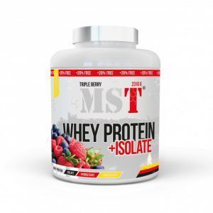Сывороточный протеин с изолятом вкус ягодный, Nutrition Protein Whey Protein Isolate + Hydrolisate Protein ( Tripple berry  ), MST, 2,31 кг