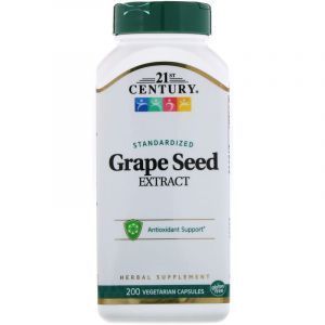 Виноградная косточка экстракт, (Grape Seed), 21st Century, 200 кап. (Default)