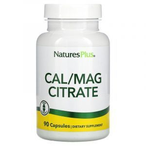 Цитрат кальция и магния, Cal/Mag Citrate, Nature's Plus, 90 вегетарианских капсул