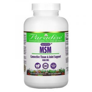 MСM (Метилсульфонилметан), MSM, Paradise Herbs, 1000 мг, 180 кап.