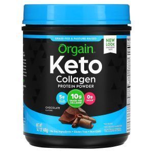 Кето коллагеновый протеин, Keto, Collagen Protein, Orgain, порошок, вкус шоколада, 400 г
