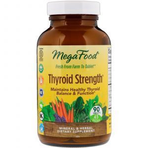 Поддержка щитовидной железы, Thyroid Strength, MegaFood, 90 таблеток (Default)