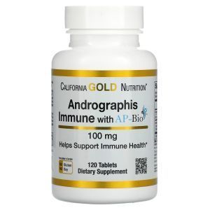 Андрографис для иммунитета с AP-BIO, Andrographis Immune with AP-BIO, California Gold Nutrition, 100 мг, 120 таблеток
