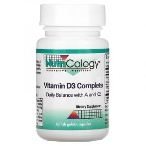 Витамин Д3, Vitamin D3 Complete, Nutricology, 60 рыбно-желатиновых капсул