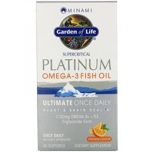 Омега-3 рыбий жир, Platinum, Omega-3 Fish Oil, Minami Nutrition, 60 кап.