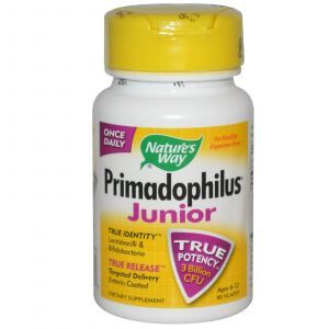 Пробиотики для детей от 6 до 12 лет, Primadophilus, Nature's Way, 90 вегетарианских капсул