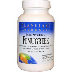 Пажитник, Fenugreek, Planetary Herbals, 600 мг, 120 таблеток (Default)