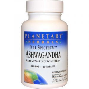 Ашваганда, Ashwagandha, Planetary Herbals, 570 мг, 60 таблеток (Default)