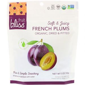 Французская слива сушеная, без косточек, Dried & Pitted French Plums, Fruit Bliss, органик, 142 г (Default)