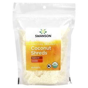 Кокосовые крошки, Coconut Shreds, Swanson, органические, сертифицированные, 227 г 