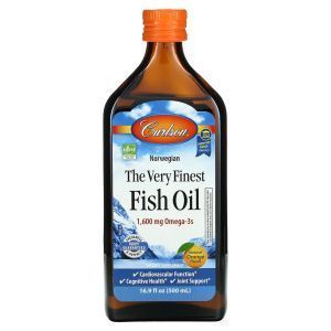 Рыбий жир, Fish Oil, Carlson Labs, норвежский, апельсин, 1600 мг, 500 мл