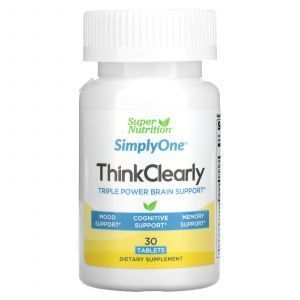 Мультивитамины для работы мозга, Think Clearly, Super Nutrition, SimplyOne, 30 таблеток