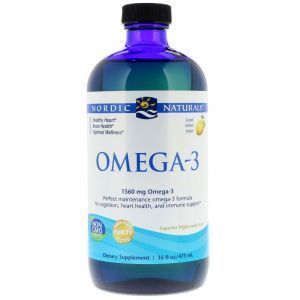 Рыбий жир (лимон), Omega-3, Nordic Naturals, 1560 мг, 473 мл. (Default)