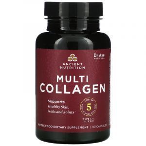 Протеиновый мульти коллаген, Multi Collagen, Dr. Axe / Ancient Nutrition, 90 капсул