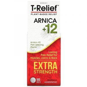 Обезболивающие таблетки арника +12, T-Relief, MediNatura, 100 таблеток