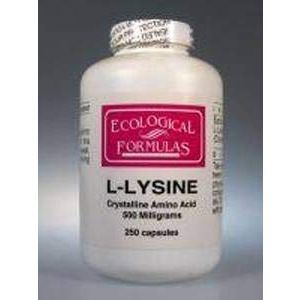  L-лизин, L-Lysine, Ecological Formulas, 500 мг, 250 капсул