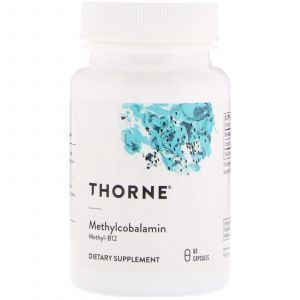 Витамин В12 (метилкобаламин), Methylcobalamin, Thorne Research, 60 капсул (Default)