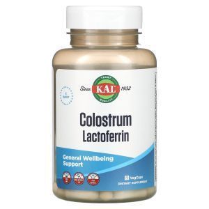 Молозиво Лактоферрин, Colostrum Lactoferrin, KAL, 60 вегетарианских капсул
