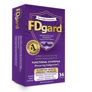 Помощь при диспепсии, улучшение пищеварения, Functional Dyspepsia, FDgard, 36 капсул