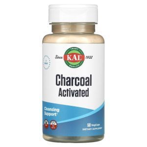 Активированный уголь, Charcoal Activated, KAL, 280 мг, 50 кап.