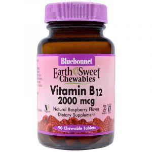 Витамин В12 (цианокобаламин), Vitamin B12, Bluebonnet Nutrition, 2000 мкг, 90 таб. (Default)