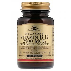 Витамин В12, Vitamin B12, Solgar, сублингвальный, 2500 мкг, 120 таблеток (Default)