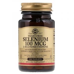 Селен без дрожжей (Selenium), Solgar, 100 мкг, 100 таблеток (Default)