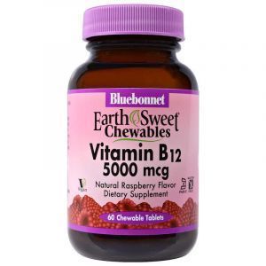 Витамин В12 (цианокобаламин), Vitamin B-12, Bluebonnet Nutrition, 5000 мкг, 60 таб. (Default)