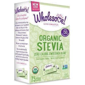 Стевія, Stevia, Wholesome Sweeteners, Inc., 75 пакетів, 1 г