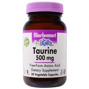 Таурин, Taurine, Bluebonnet Nutrition, 500 мг, 50 капсул (Default)