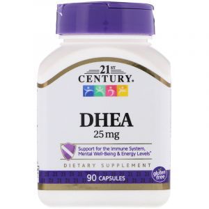 ДГЭА (дегидроэпиандростерон), DHEA-25 mg, 21st Century , 90 капсул (Default)