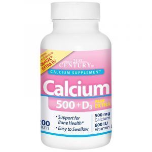Кальций Д3, Calcium 500 + D3, 21st Century, 200 таблеток. (Default)