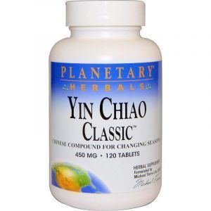 Китайская фитотерапия, смесь, Yin Chiao Classic, Planetary Herbals, 450 мг, 120 таблеток