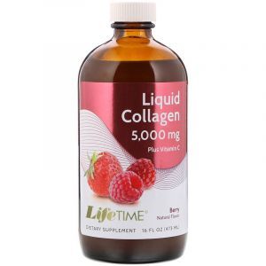 Коллаген с витамином С, Liquid Collagen, Life Time, 5000 мг, вкус ягод, жидкость, 473 мл (Default)
