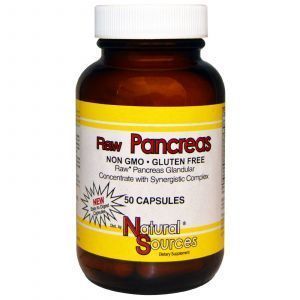 Поддержка поджелудочной железы концентрат, All Pancreas, Natural Sources, 50 капсул 