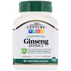 Экстракт женьшеня, Ginseng, 21st Century, 60 капсул (Default)