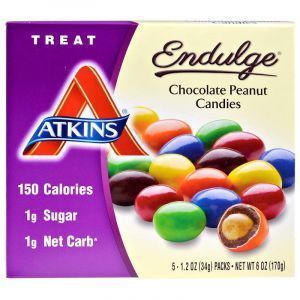 Шоколадные конфеты с арахисом, Chocolate Candies, Atkins, Treat Endulge, 5 пакетов (Default)