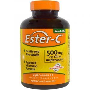 Эстер С, Ester-C, American Health, с цитрусовыми биофлавоноидами, 500 мг, 240 капсул (Default)