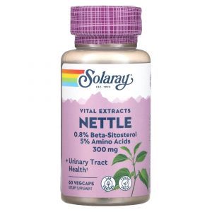 Экстракт корня крапивы, Nettle Root, Solaray, 300 мг, 60 капсул